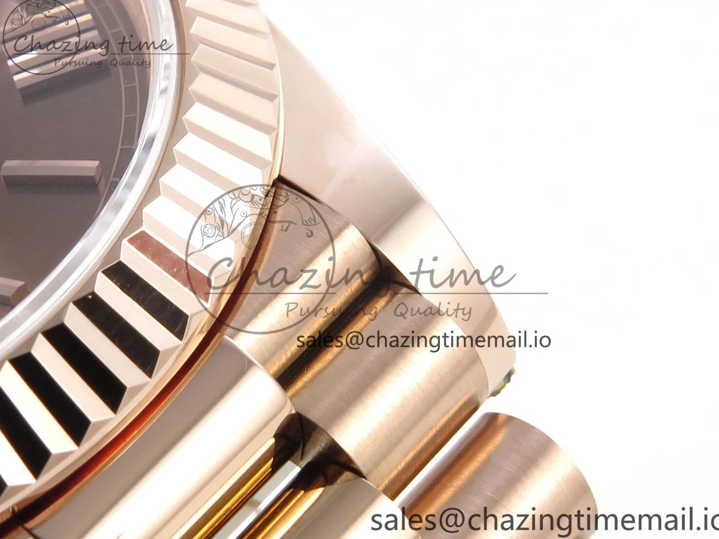 (Gain Best 40 RG A2836 Brown 228235 1:1 Weight) Noob Dial Edition Roman Bracelet President Date Day on 0326